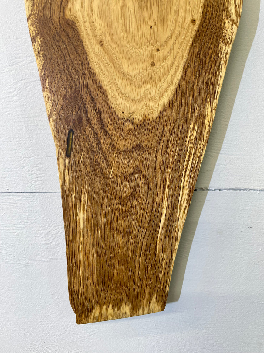 English Oak Live Edge Wooden Wall Clock