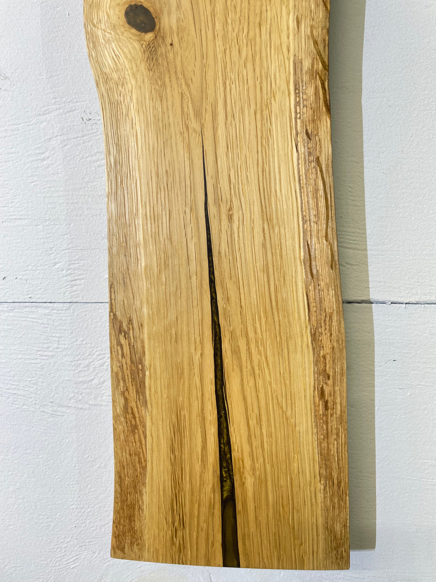 English Oak Live Edge Wooden Wall Clock