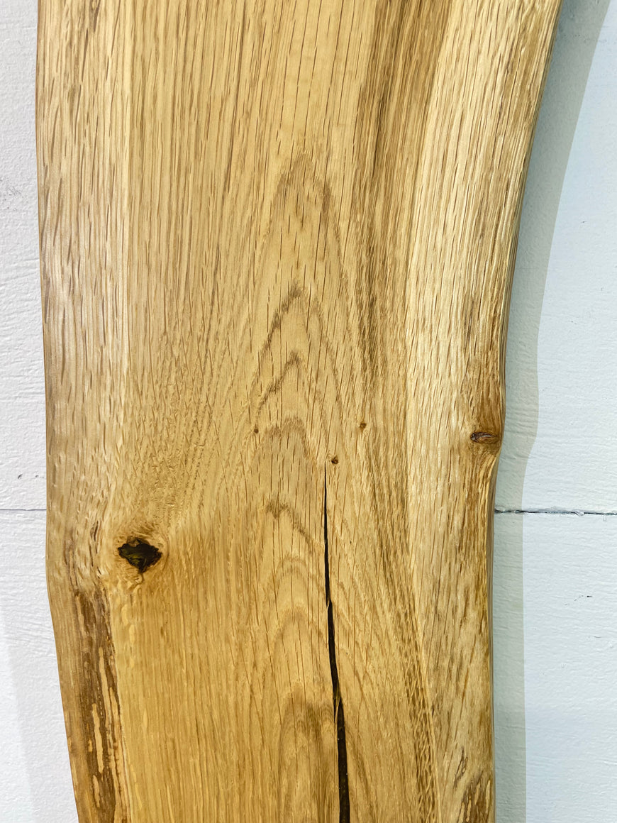 English Oak Live Edge Wooden Wall Clock