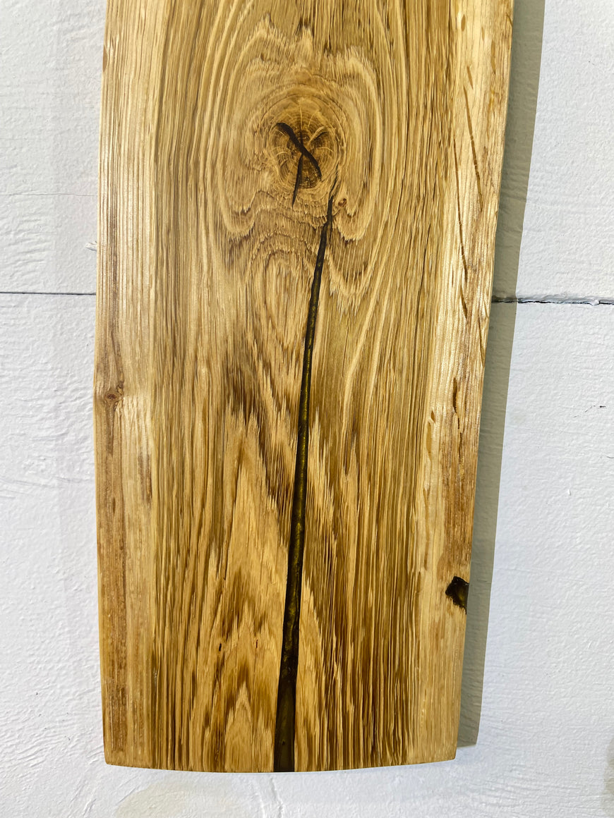 English Oak Live Edge Wooden Wall Clock