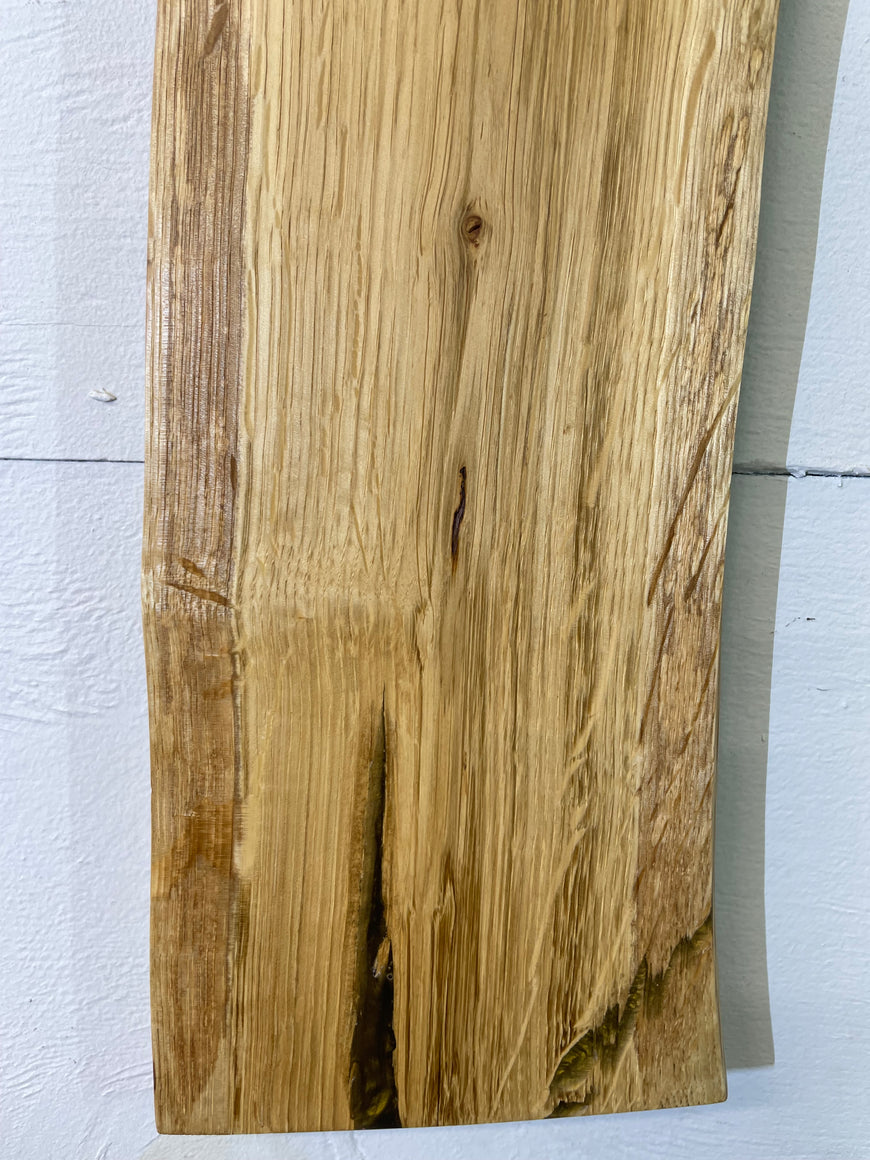 English Oak Live Edge Wooden Wall Clock