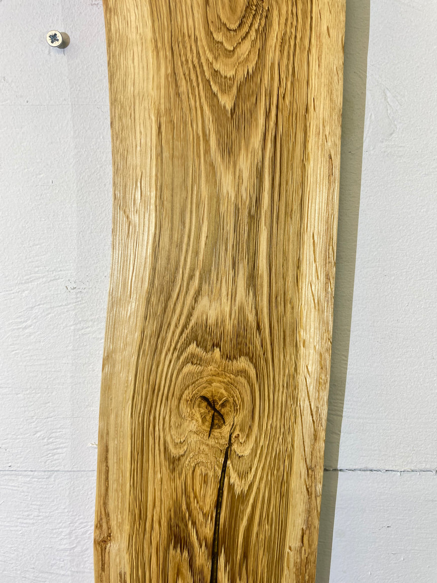 English Oak Live Edge Wooden Wall Clock