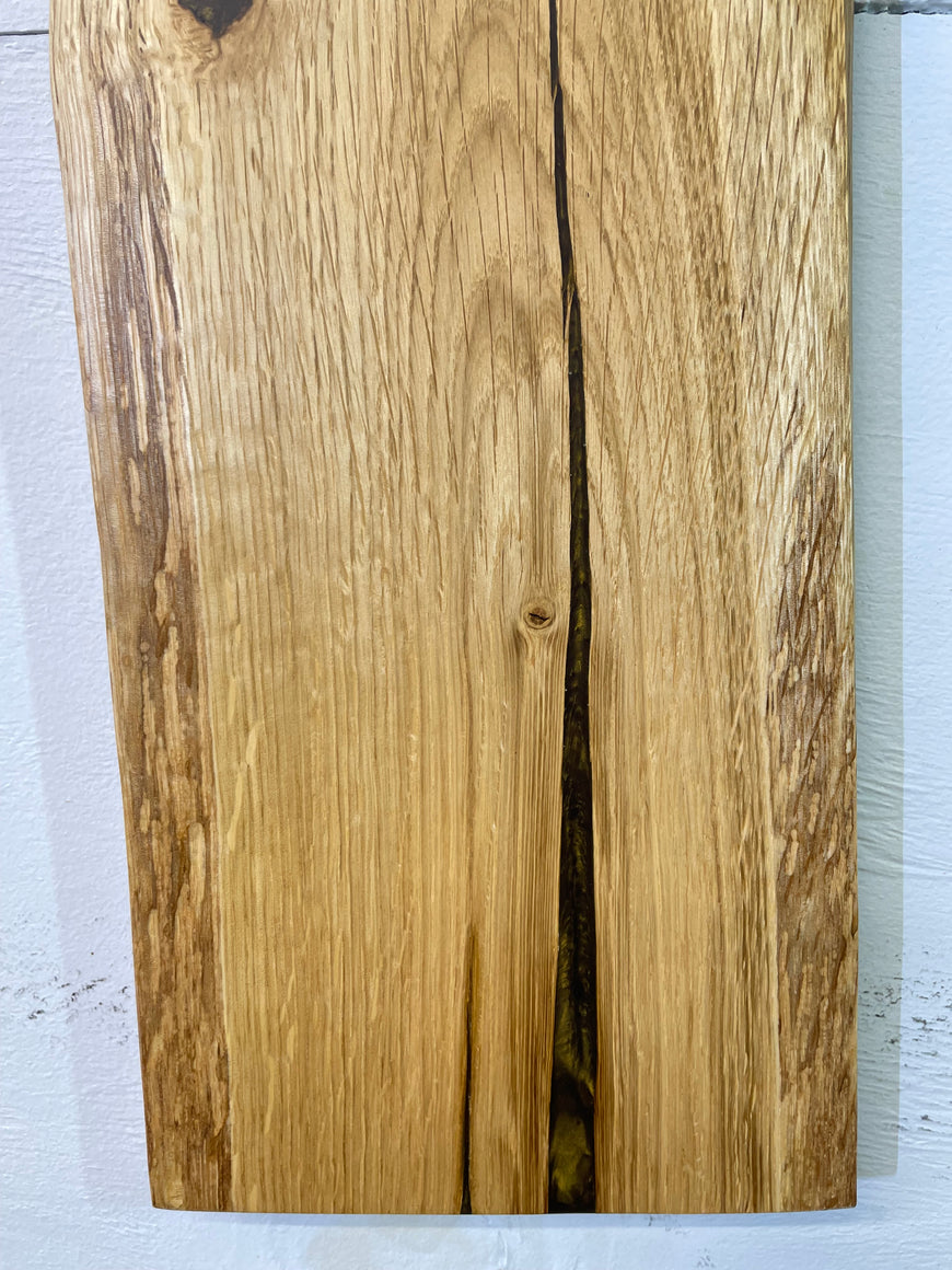 English Oak Live Edge Wooden Wall Clock
