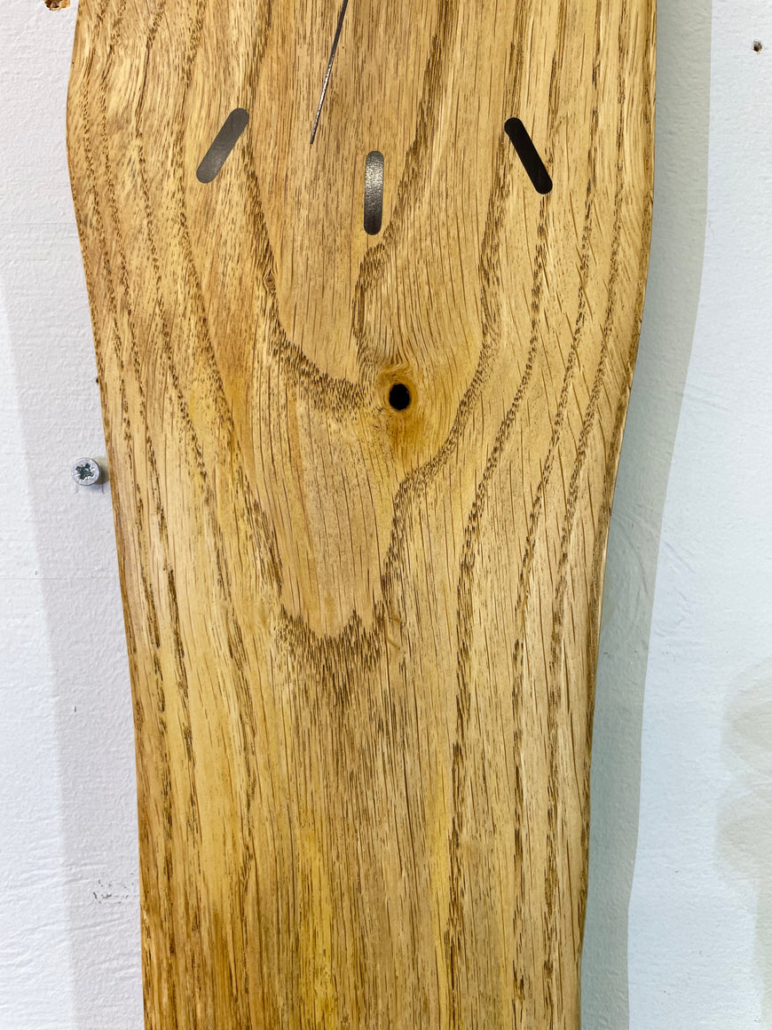 English Oak Live Edge Wooden Wall Clock