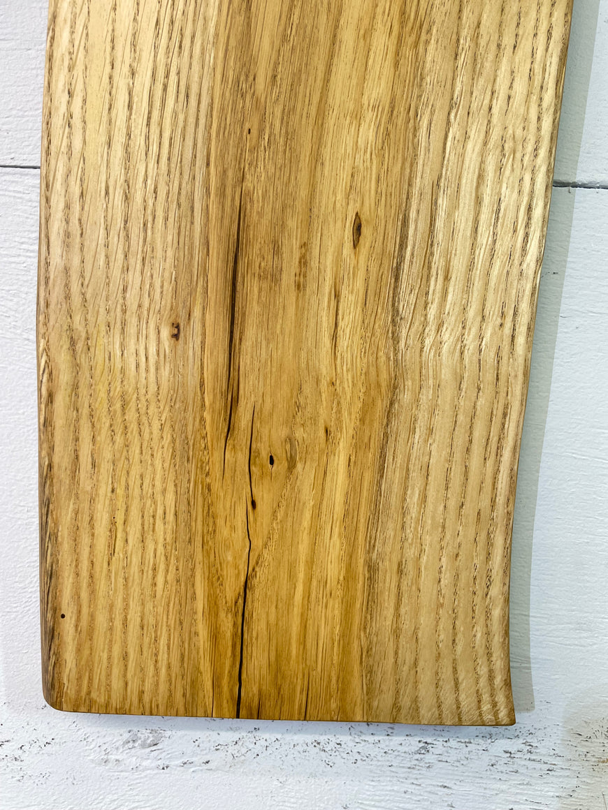 English Oak Live Edge Wooden Wall Clock