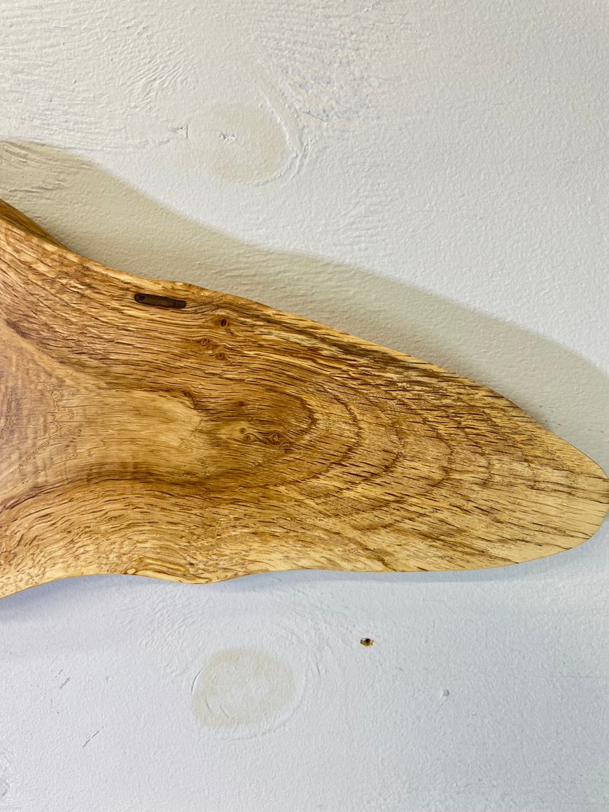 English Oak Live Edge Wooden Wall Clock