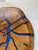 Chunky English Oak Wooden Wall Clock with Sapphire Blue Pearlescent Resin