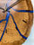 Chunky English Oak Wooden Wall Clock with Sapphire Blue Pearlescent Resin