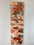 Narrow Ivory Copper and Bronze Abstract Resin Wall Clock