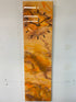 Narrow Brown and Orange Abstract Resin Wall Clock