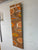 Narrow Orange Brown and Ivory Abstract Resin Wall Clock