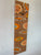 Narrow Orange Brown and Ivory Abstract Resin Wall Clock