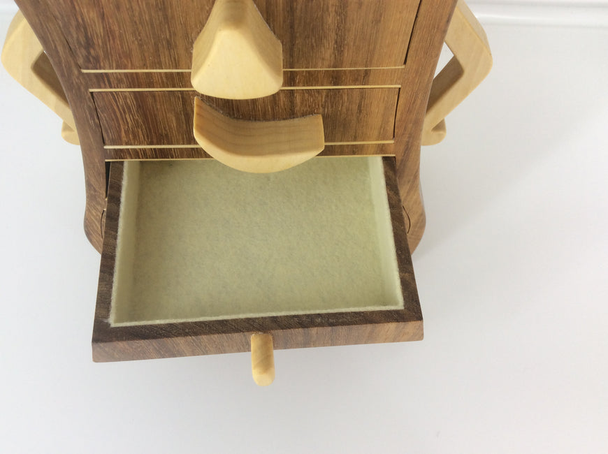 Funny Face Bespoke Wooden Jewellery Box 