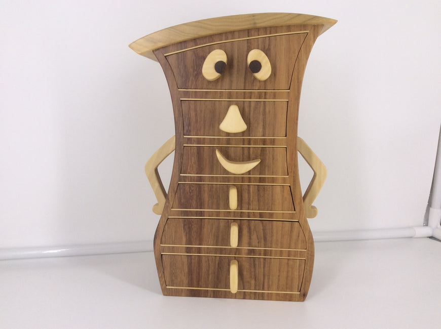 Funny Face Bespoke Wooden Jewellery Box 