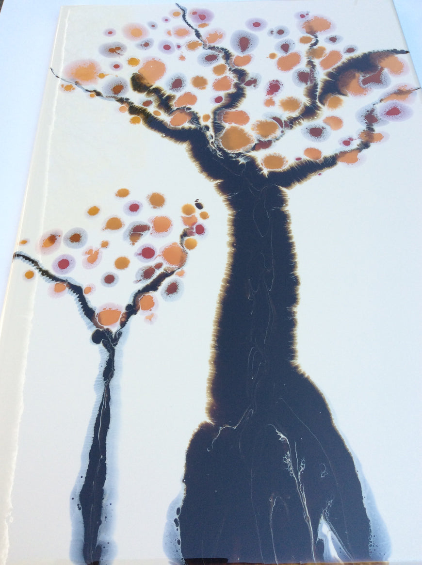 Resin Painting, Abstract Art, Contemporary Art, Autumn Tree