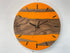 Black Walnut and Burnt Orange Resin Wall Clock