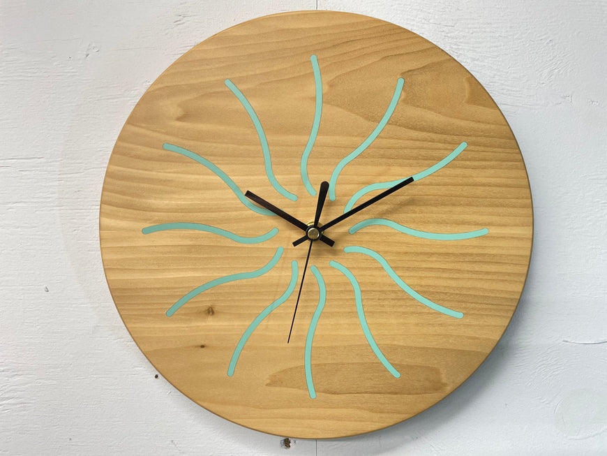 Wood Wall Clock, Wooden Wall Clock, Bespoke Clock.