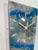 70cm Long Narrow Metallic Silver Blue and Black Abstract Resin Wall Clock