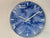 33cm Navy Blue Baby Blue and White Abstract Modern Resin Wall Clock