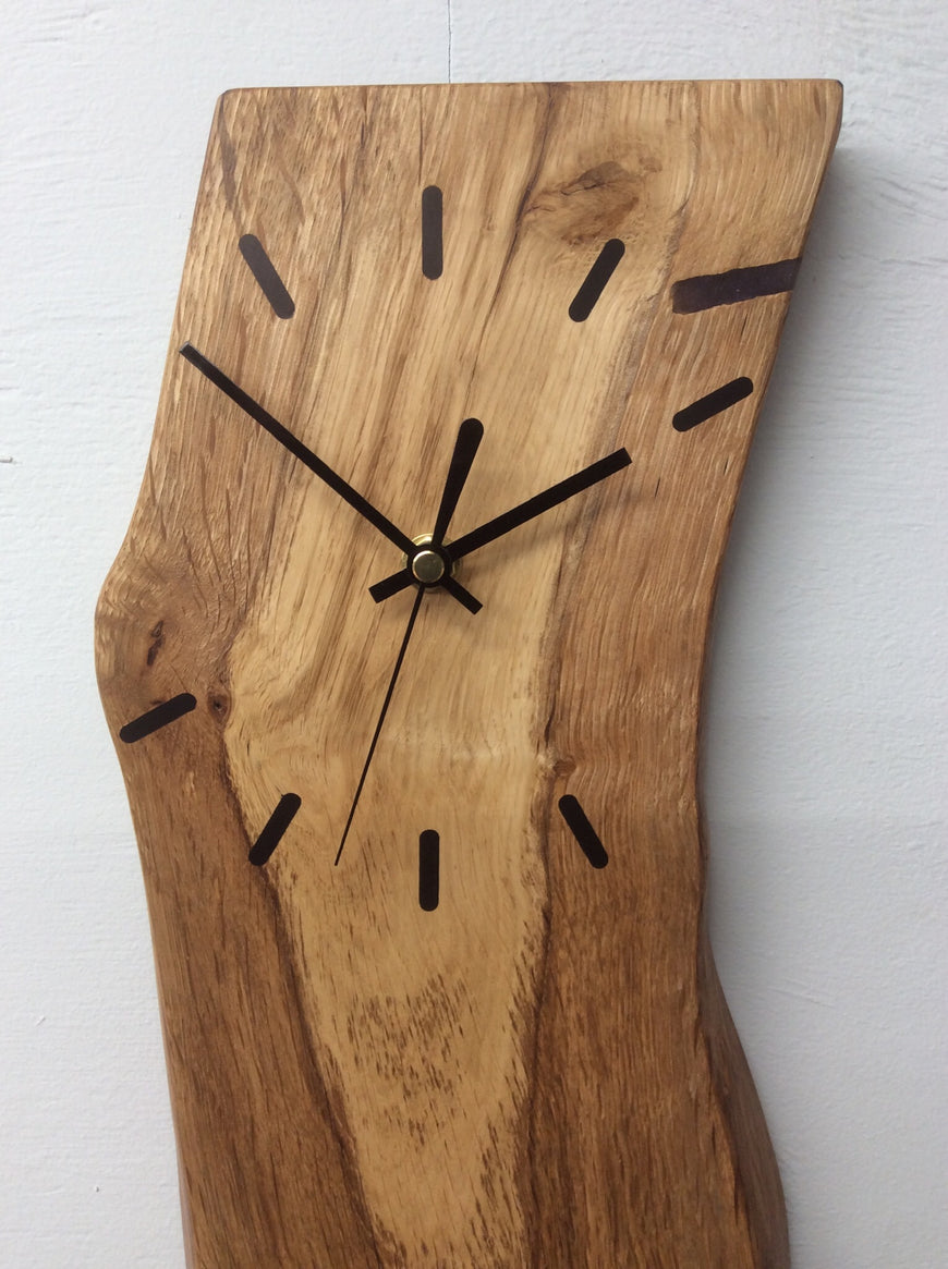 Live Edge English Oak Wall Clock