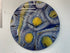 50cm Large Navy Blue and Gold Abstract Modern Resin Wall Clock