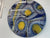 50cm Large Navy Blue and Gold Abstract Modern Resin Wall Clock