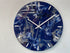 33cm Navy Blue Grey and White Abstract Modern Resin Wall Clock