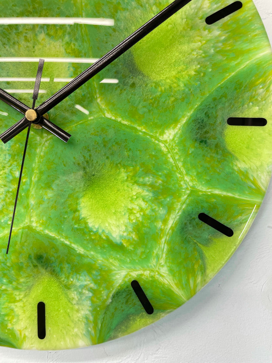 33cm Green Abstract Modern Resin Wall Clock