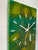 Dark Green and Maroon Rectangular Abstract Resin Wall Clock