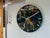33cm Dark Green Maroon and Gold Abstract Modern Resin Wall Clock