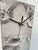 Narrow Grey Black and White Abstract Resin Wall Clock