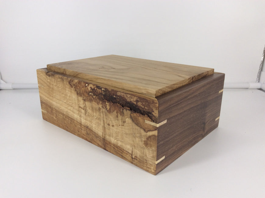 Wooden Jewellery Box, Black Walnut and English Oak 