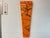 Narrow Burnt Orange Ivory and Black Abstract Resin Wall Clock