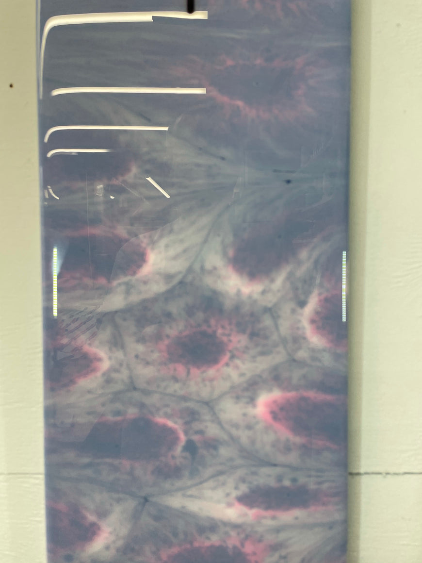 Purple Pink and Grey Abstract Resin Wall Clock