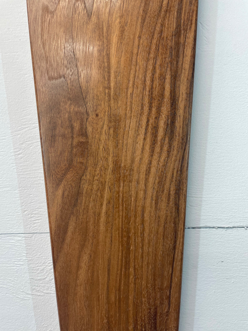 Long Narrow Black Walnut Wooden Wall Clock