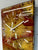Red and Gold Abstract Resin Wall Clock
