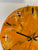 33cm Burnt Orange Black and Ivory Abstract Modern Resin Wall Clock