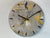 33cm Metallic Silver Black and Gold Abstract Modern Resin Wall Clock