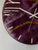 33cm Dark Purple and Yellow Abstract Modern Resin Wall Clock