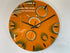 33cm Burnt Orange Blue and Ivory Abstract Modern Resin Wall Clock