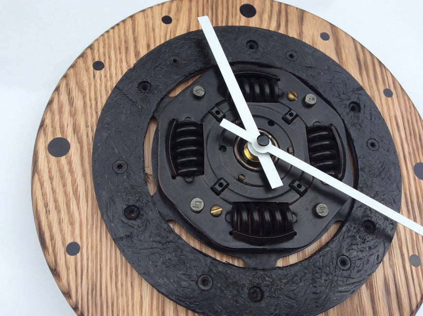 Clutch Plate Clock, Steampunk, Industrial Clock