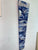 70cm Long Narrow Navy Blue White and Grey Abstract Resin Wall Clock