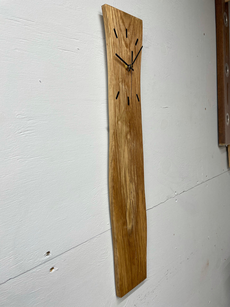 Slim English Oak Wall Clock