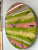 50cm Large Moss Green Pink and Cream Abstract Modern Resin Wall Clock