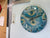 33cm Turquoise Silver and Gold Abstract Modern Resin Wall Clock