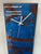 Narrow Metallic Blue Copper and Black Abstract Resin Wall Clock