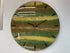 50cm Large Metallic Green and Brown Abstract Modern Resin Wall Clock