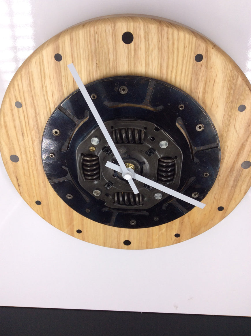 Industrial Clock, Steampunk, Clutch Plate Clock