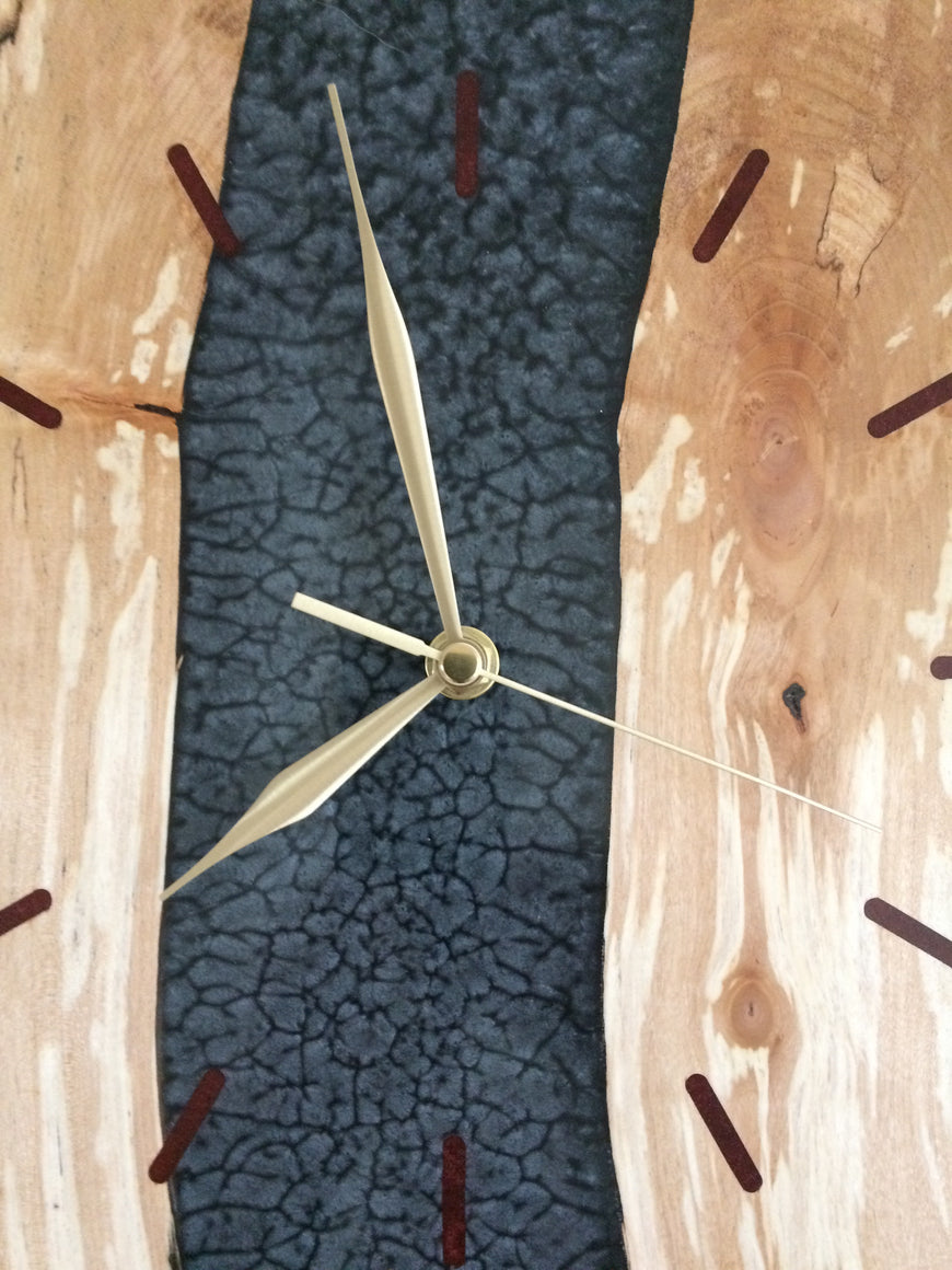 Modern Resin and Wood Wall Clock