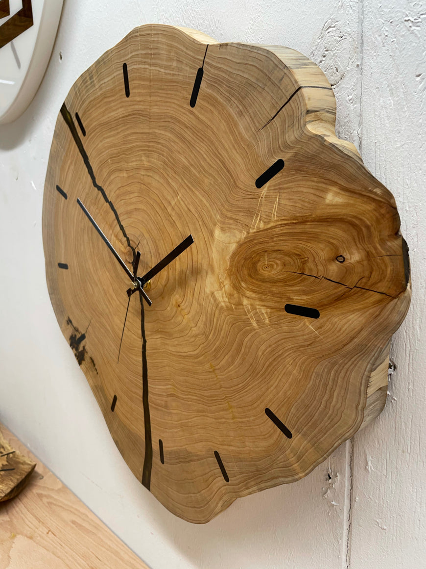 End Grain Wooden Wall Clock